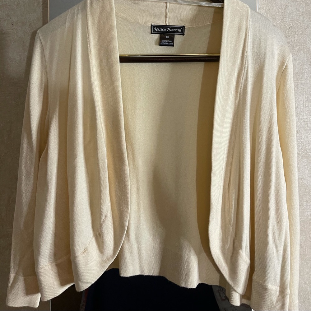 Cropped cream colored sweater